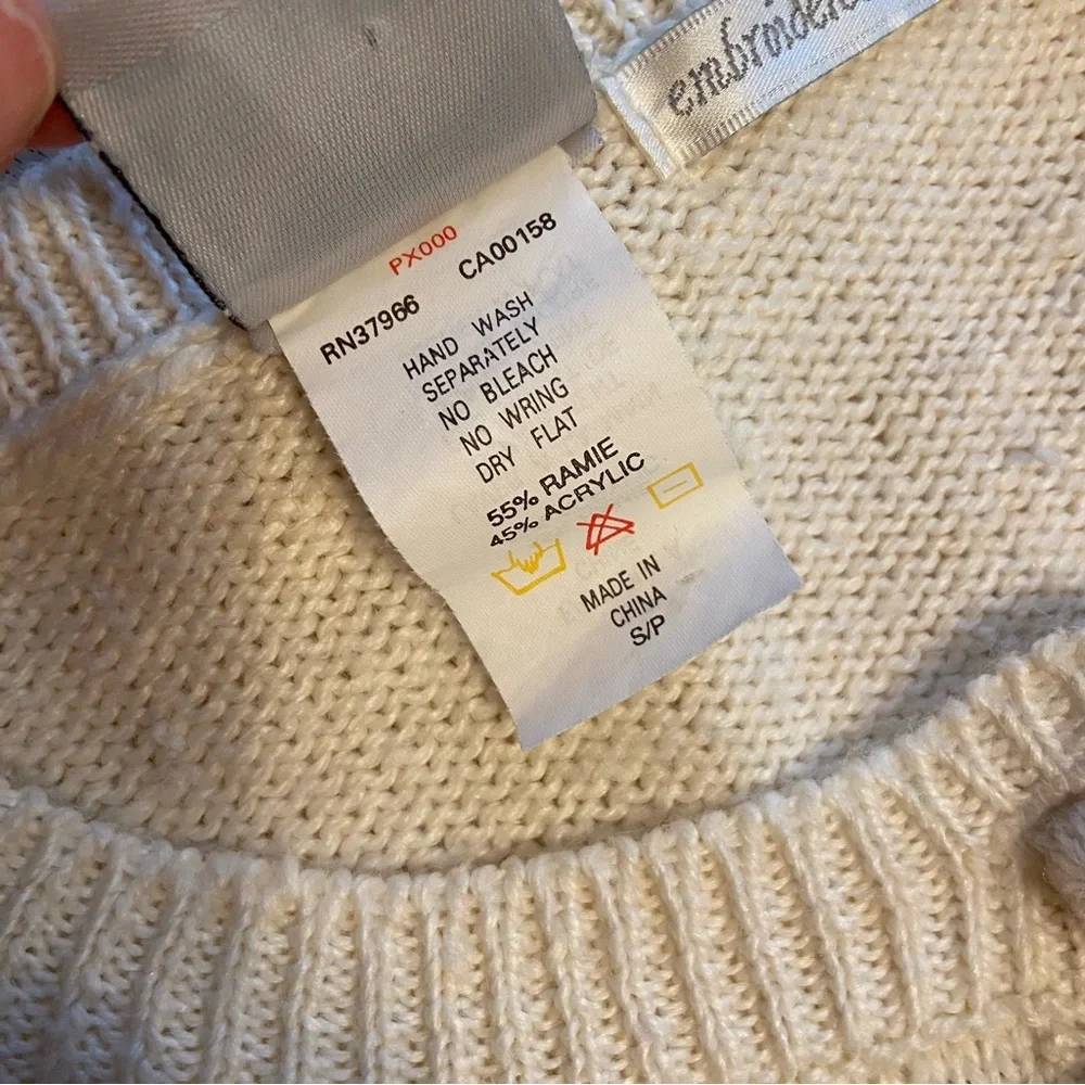Vintage Cottagecore Granny Sweater Ramie Blend Women’s Size Small-Medium - Picture 9 of 9